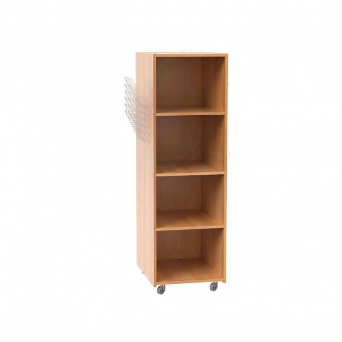 Bücherregal, 165 cm hoch, 52x64 cm (B/T), einseitig nutzbar, 